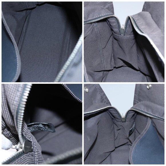 HERMES Her Line MM Tote Bag Canvas Gray Silver Auth kk445 - Picture 15 of 16